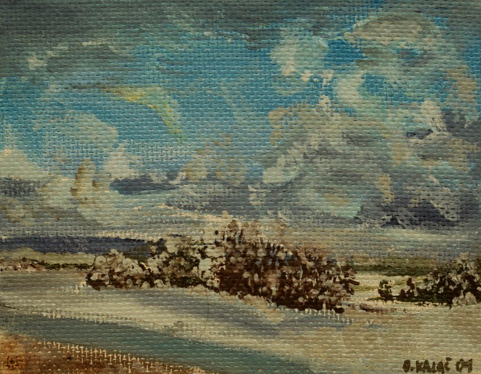 2009 — (3) Krajina před Skořenicí, A,O,S, cca. 11x14,5cm